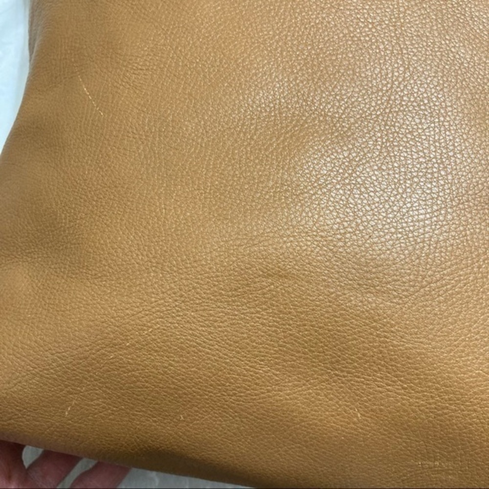 Fossil light brown leather two way shoulder messenger bag unisex - Picture 14 of 16